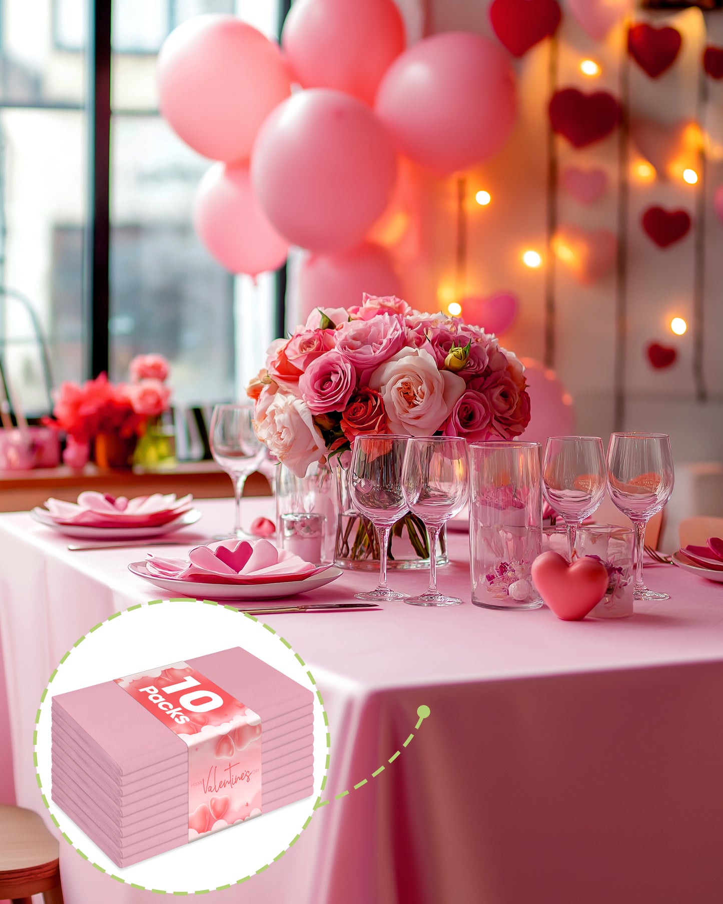 Table Cloth for Valentines Day Decorations
