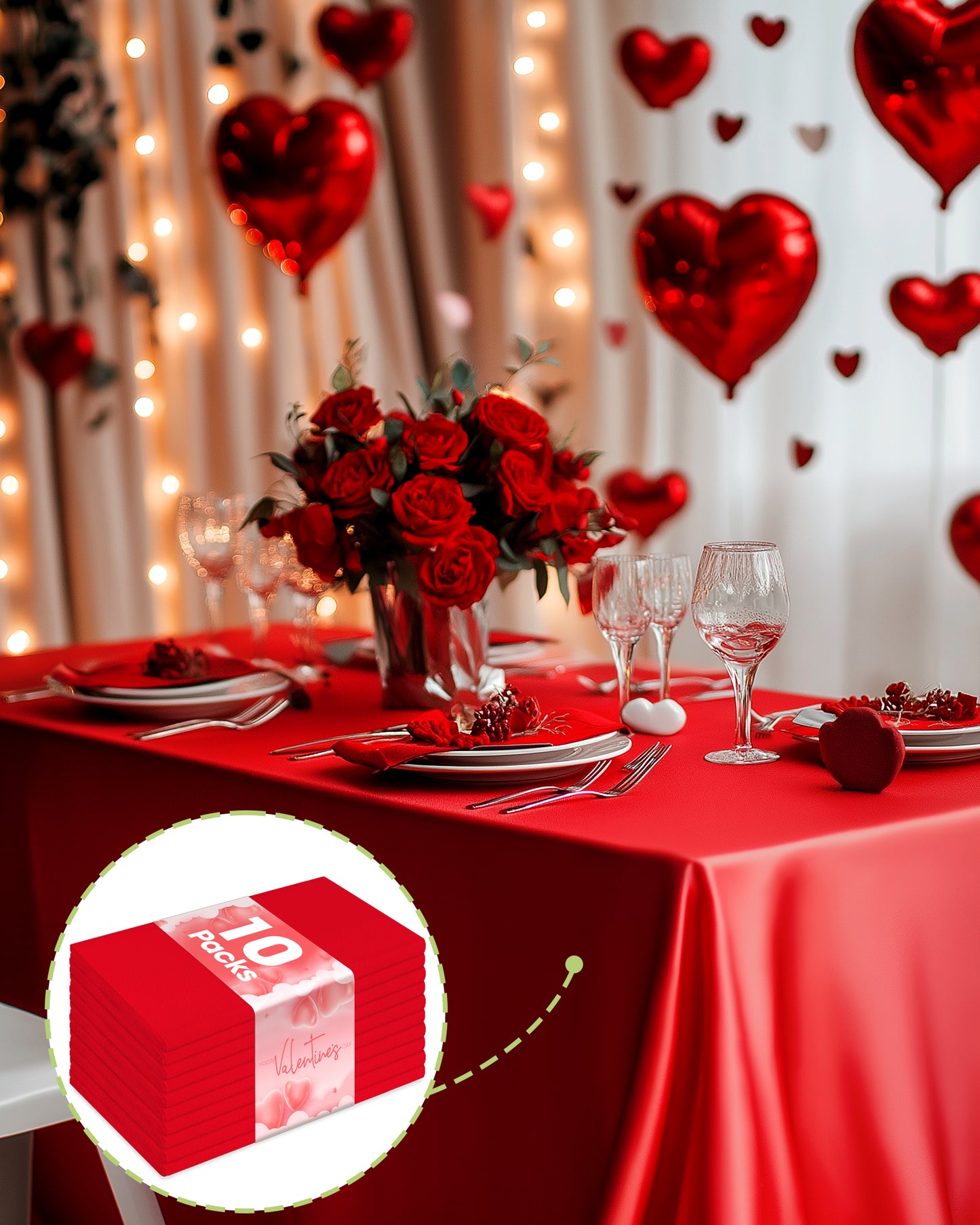 Table Cloth for Valentines Day Decorations