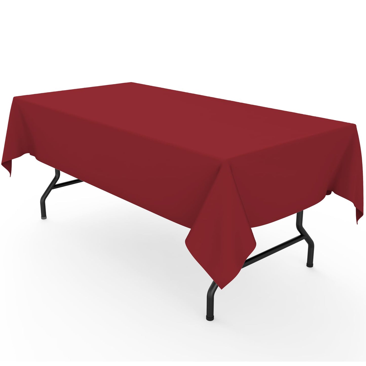 Pureegg Rectangle Table Cloth 60" x 102" – Durable Polyester Tablecloth Offers Reusable & Washable Protection, Ideal for Outdoor Party, Picnic, Wedding, Banquet and Birthday, 2 Pack, White