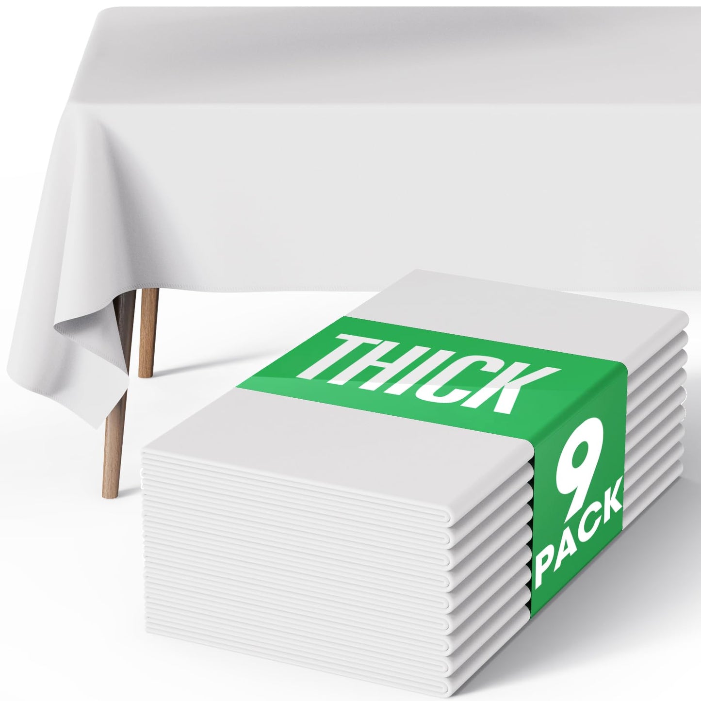 Pureegg Rectangle Table Cloth 60" x 84" – Durable Polyester Tablecloth Offers Reusable & Washable Protection, Ideal for Outdoor Party, Picnic, Wedding, Banquet and Birthday, 1 Pack, Black