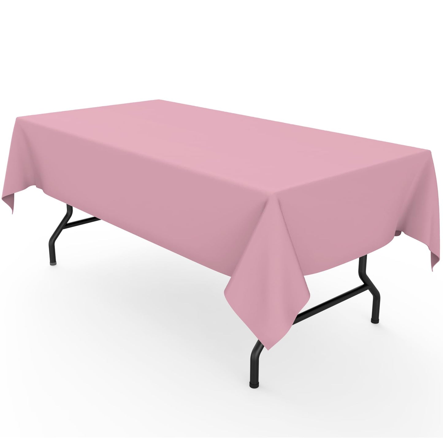 Pureegg Rectangle Table Cloth 60" x 102" – Durable Polyester Tablecloth Offers Reusable & Washable Protection, Ideal for Outdoor Party, Picnic, Wedding, Banquet and Birthday, 2 Pack, White