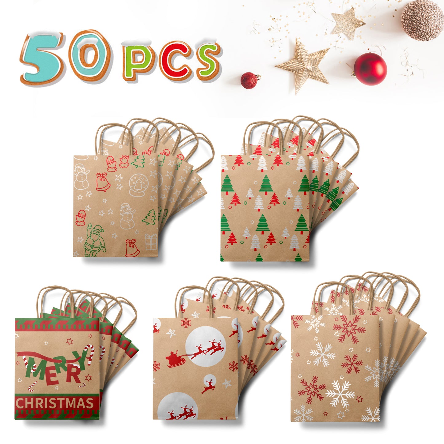 Pureegg Christmas gife bags 50 Pack