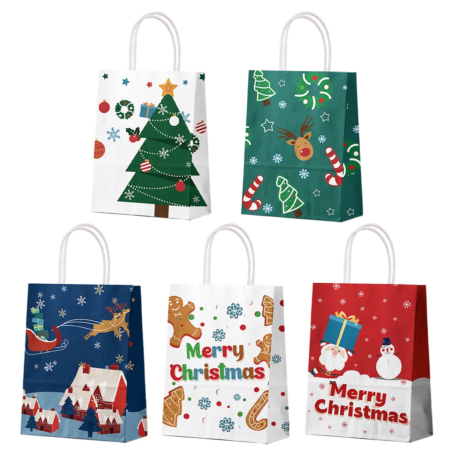 Pureegg Christmas gife bags 50 Pack,White