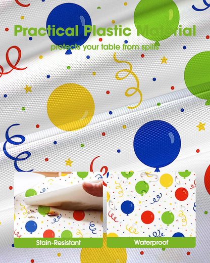 Pureegg Plastic Table Cloth 10 Pack, 54 x 108 Inch Disposable Table Cloths for Party, Picnic and Wedding, Rectangle