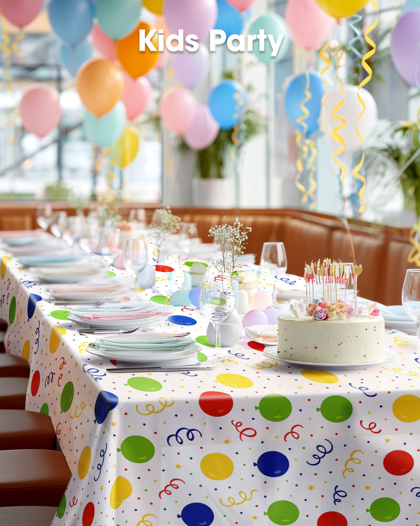 Pureegg Plastic Table Cloth 10 Pack, 54 x 108 Inch Disposable Table Cloths for Party, Picnic and Wedding, Rectangle