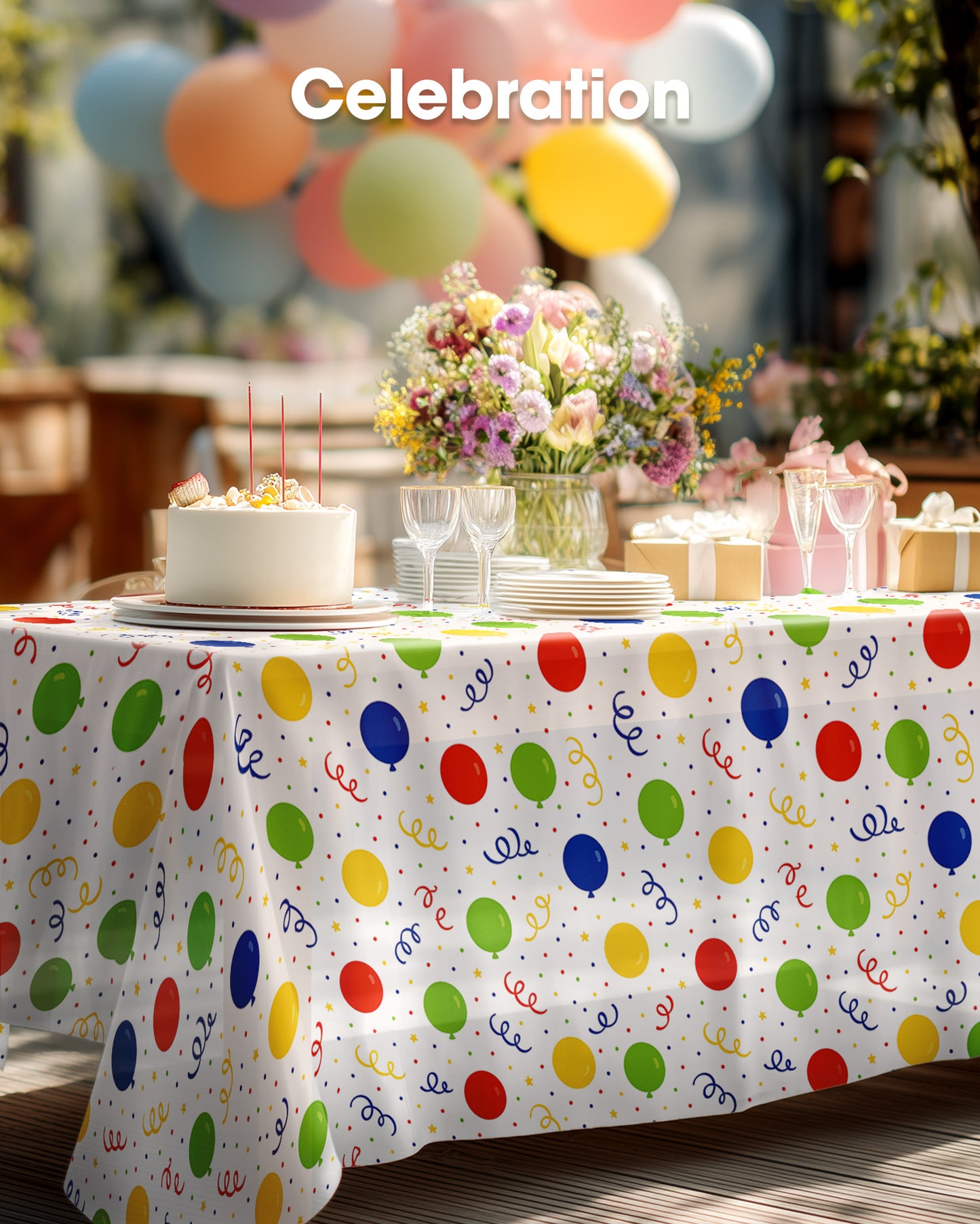 Pureegg Plastic Table Cloth 10 Pack, 54 x 108 Inch Disposable Table Cloths for Party, Picnic and Wedding, Rectangle