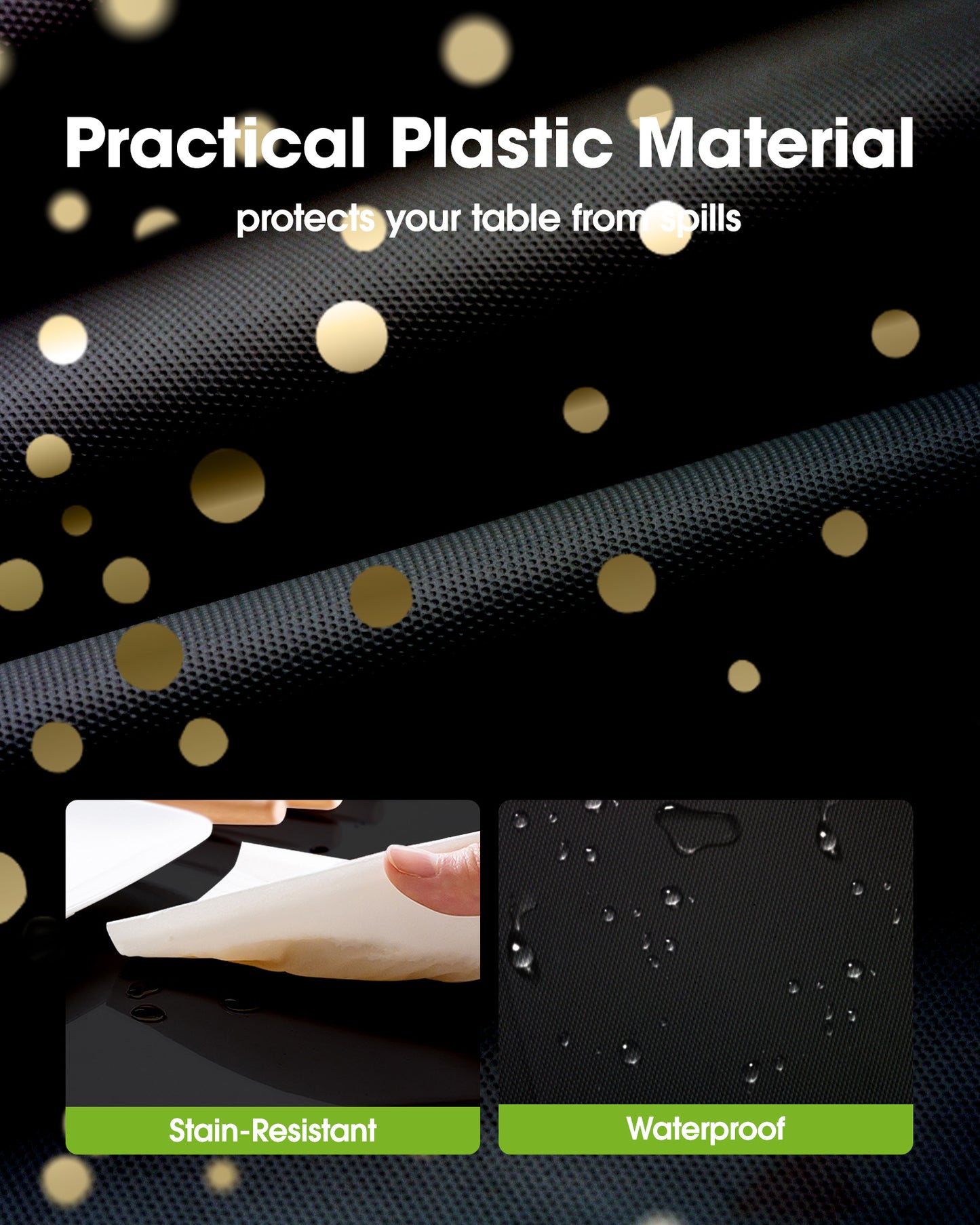 Pureegg Plastic Table Cloth 10 Pack, 54 x 108 Inch Disposable Table Cloths for Party, Picnic and Wedding, Rectangle