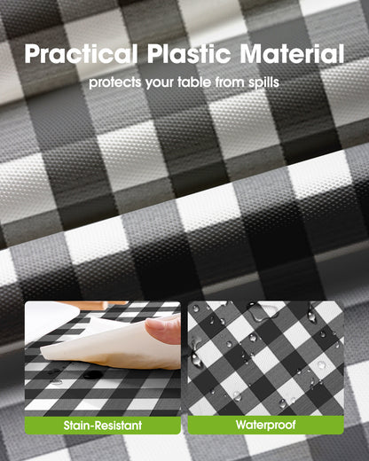 Pureegg Plastic Table Cloth 10 Pack, 54 x 108 Inch Disposable Table Cloths for Party, Picnic and Wedding, Rectangle
