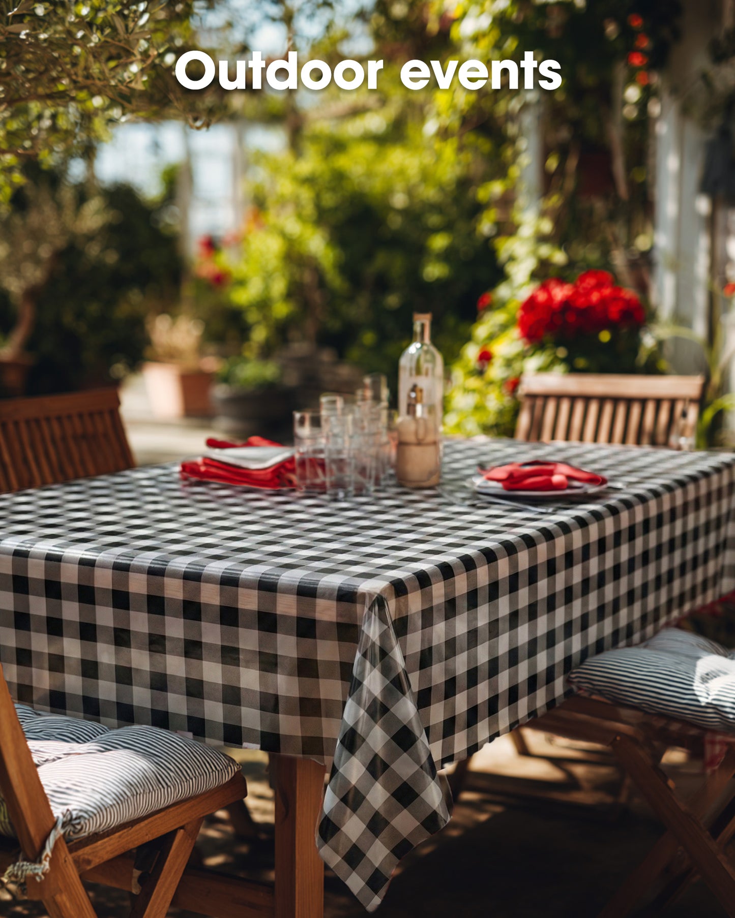 Pureegg Plastic Table Cloth 10 Pack, 54 x 108 Inch Disposable Table Cloths for Party, Picnic and Wedding, Rectangle