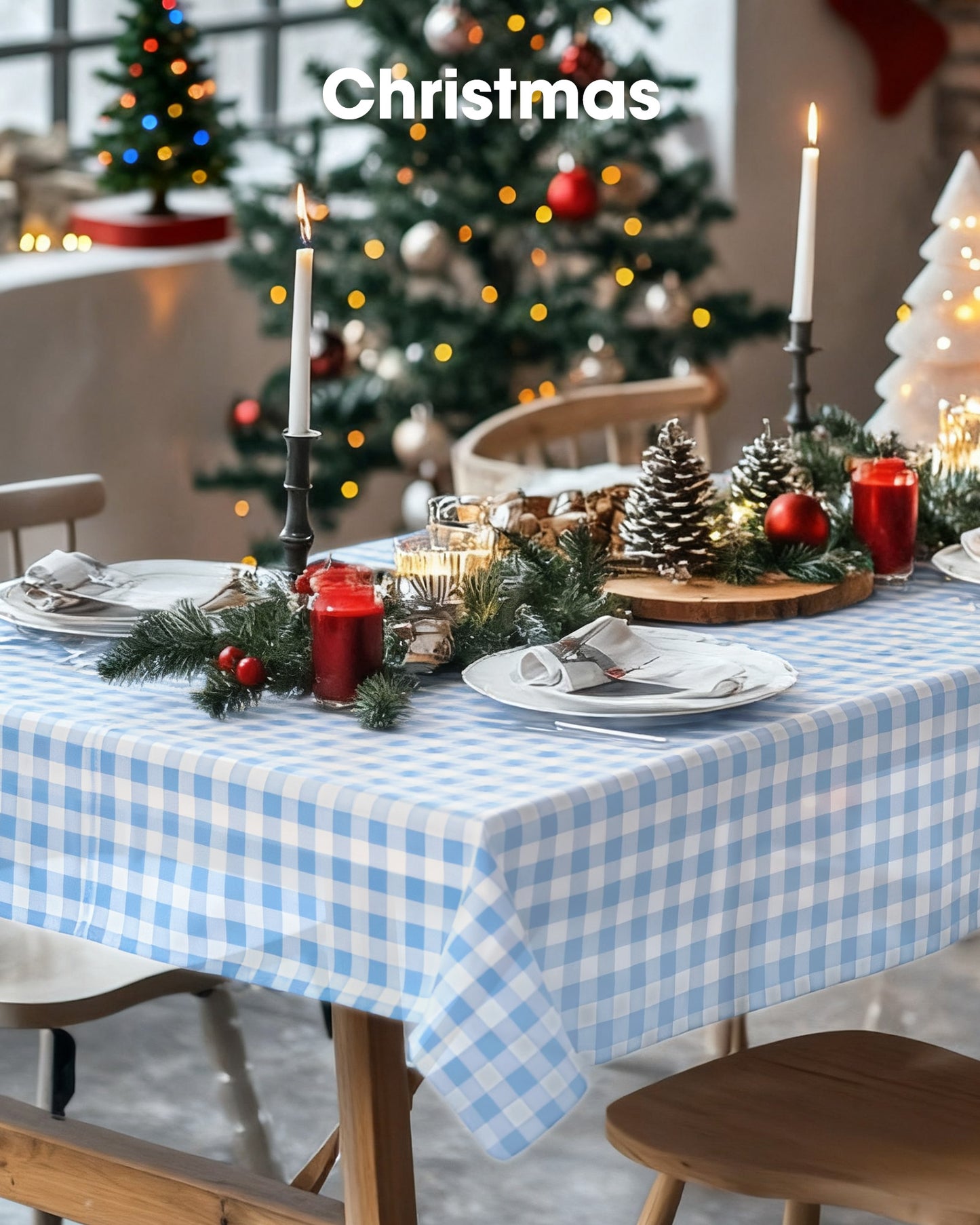 Pureegg Plastic Table Cloth 10 Pack, 54 x 108 Inch Disposable Table Cloths for Party, Picnic and Wedding, Rectangle