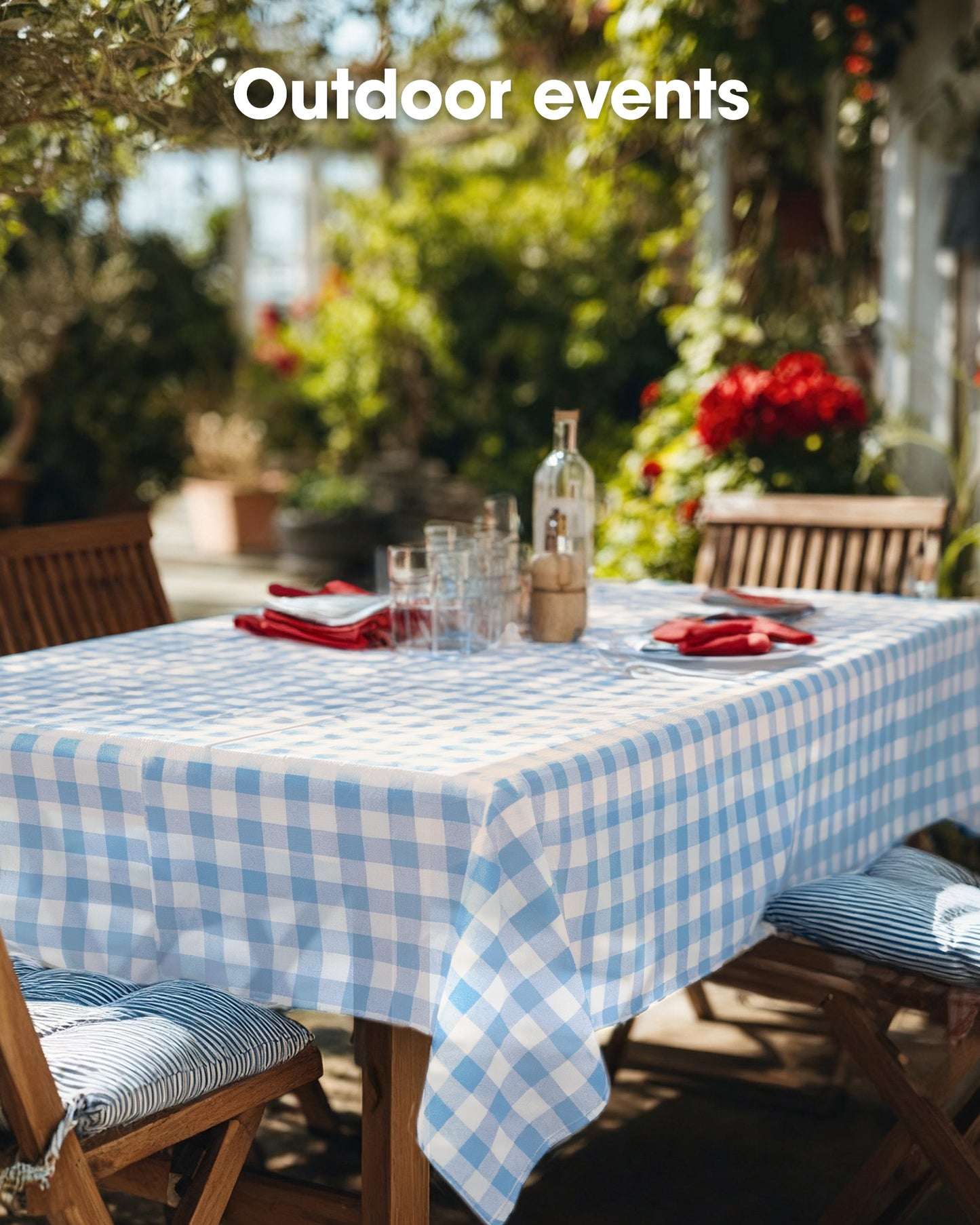 Pureegg Plastic Table Cloth 10 Pack, 54 x 108 Inch Disposable Table Cloths for Party, Picnic and Wedding, Rectangle