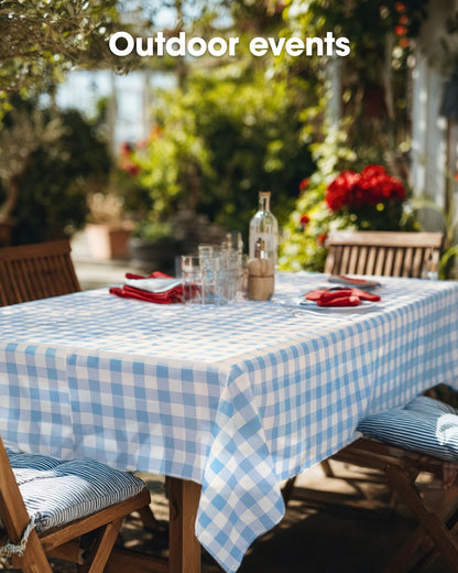 Pureegg Plastic Table Cloth 10 Pack, 54 x 108 Inch Disposable Table Cloths for Party, Picnic and Wedding, Rectangle