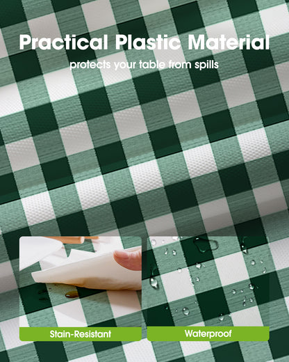 Pureegg Plastic Table Cloth 10 Pack, 54 x 108 Inch Disposable Table Cloths for Party, Picnic and Wedding, Rectangle