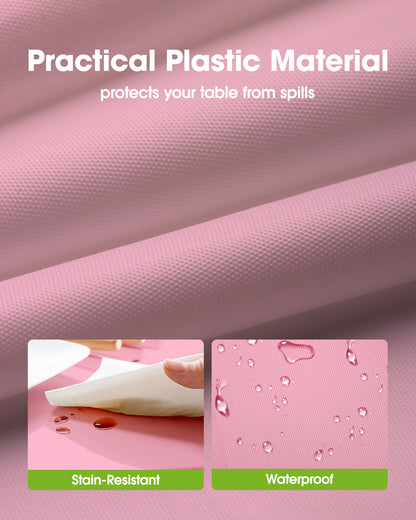Pureegg Plastic Table Cloth 10 Pack, 54 x 108 Inch Disposable Table Cloths for Party, Picnic and Wedding, Rectangle