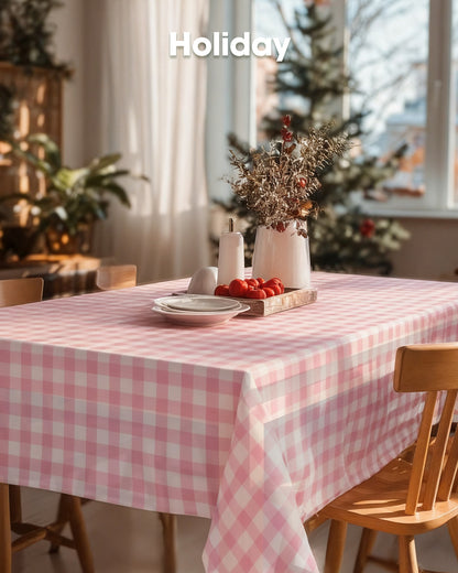 Pureegg Plastic Table Cloth 10 Pack, 54 x 108 Inch Disposable Table Cloths for Party, Picnic and Wedding, Rectangle