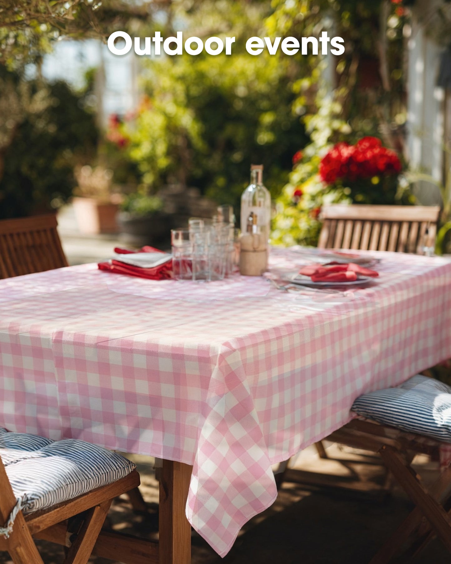 Pureegg Plastic Table Cloth 10 Pack, 54 x 108 Inch Disposable Table Cloths for Party, Picnic and Wedding, Rectangle