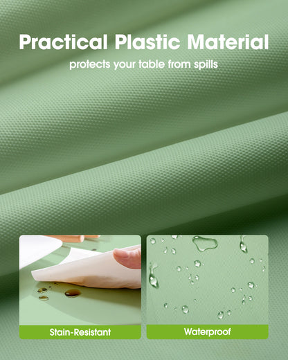 Pureegg Plastic Table Cloth 10 Pack, 54 x 108 Inch Disposable Table Cloths for Party, Picnic and Wedding, Rectangle