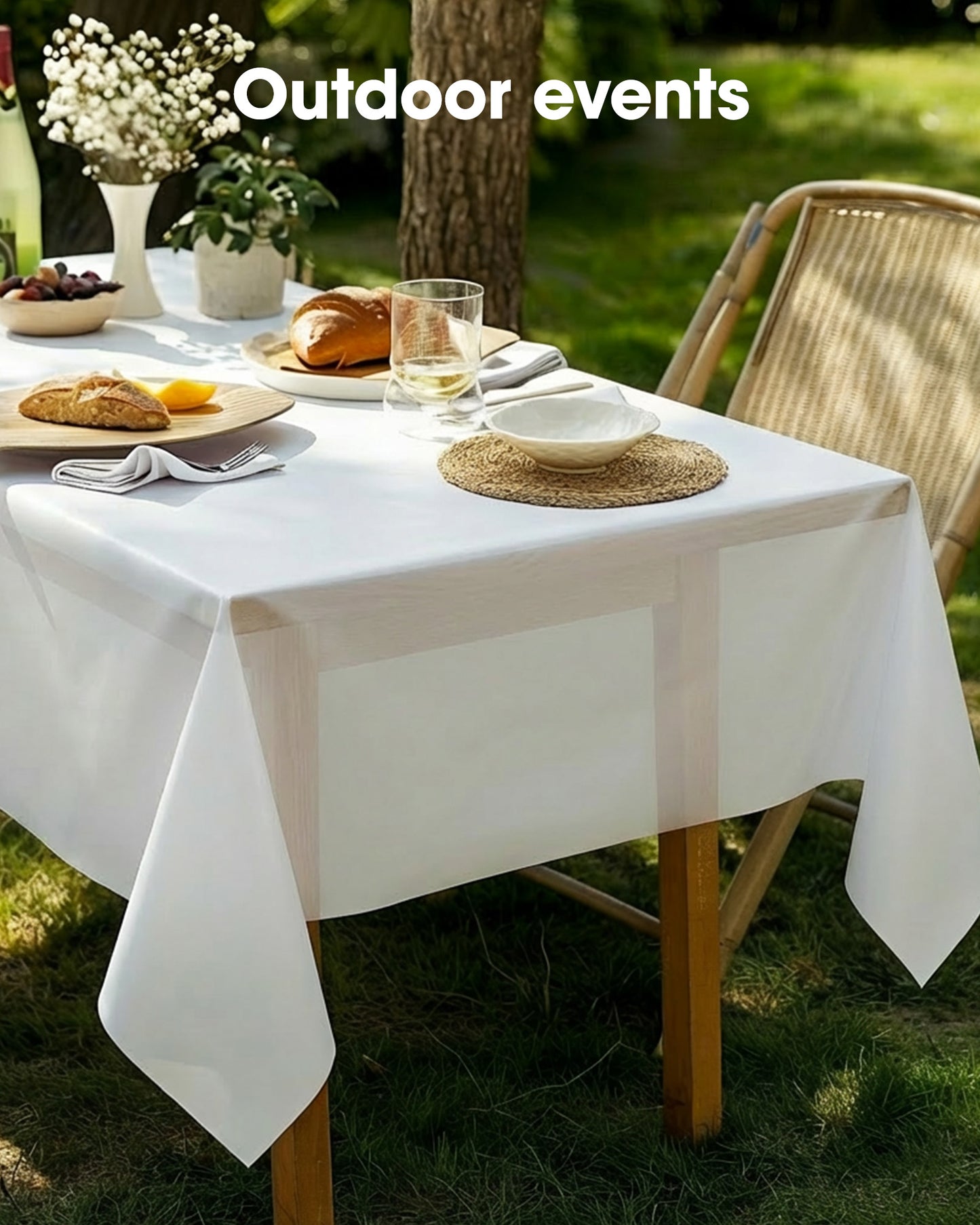 Pureegg Plastic Table Cloth Disposable 3 Pack, 54x108 Inch Rectangular Table Cloth, Leakproof Table Cover for Party, Picnic, US210-3