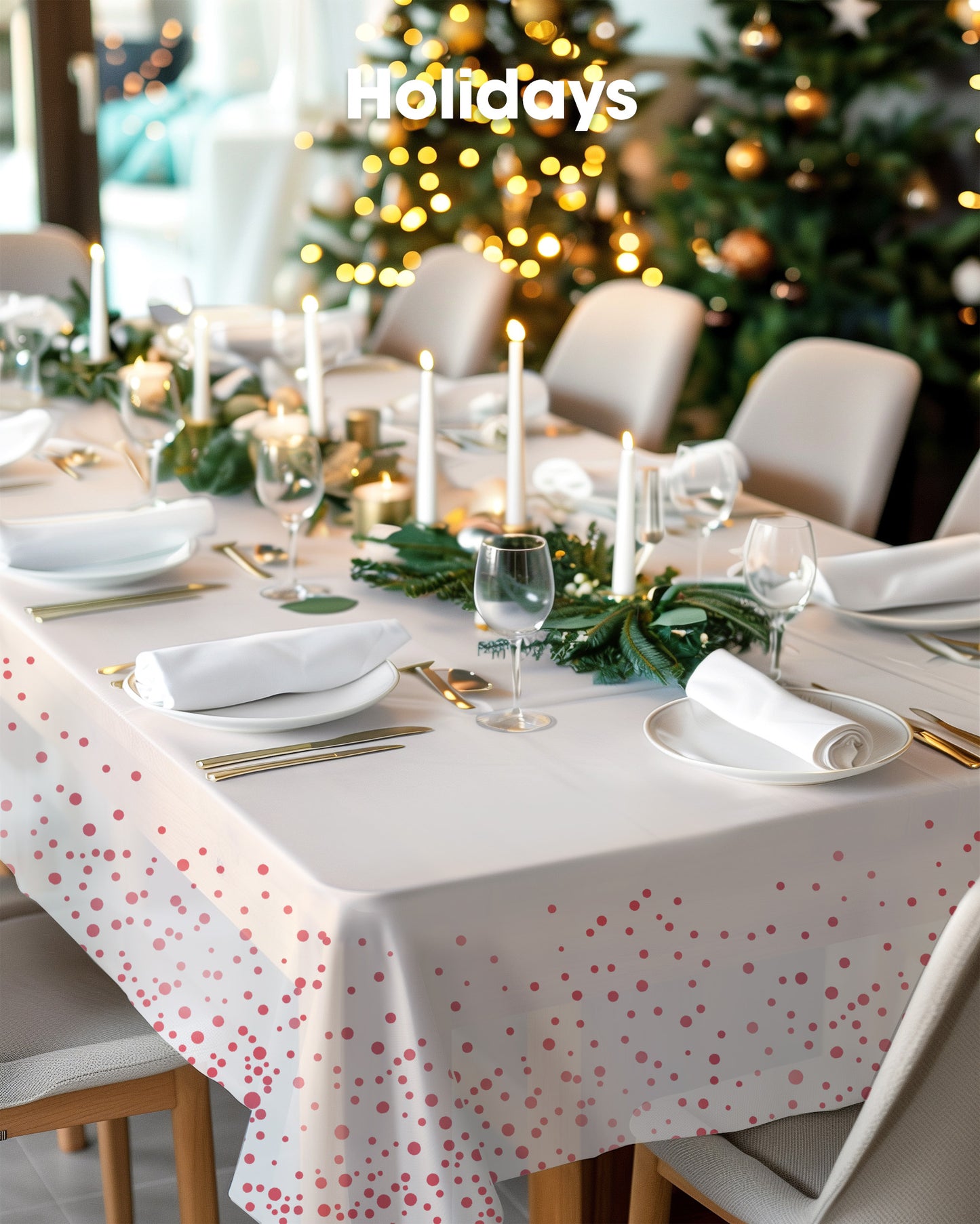 Pureegg Plastic Table Cloth 10 Pack, 54 x 108 Inch Disposable Table Cloths for Party, Picnic and Wedding, Rectangle