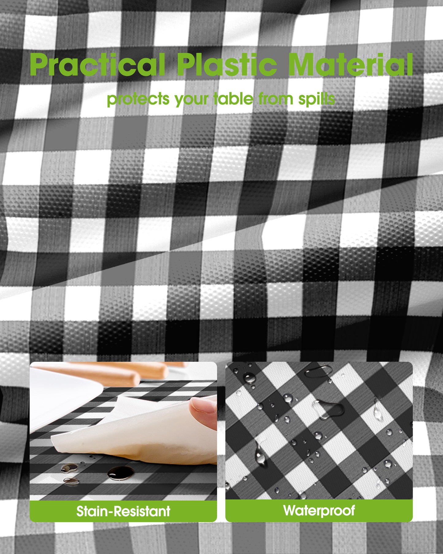 Pureegg Plastic Table Cloth Disposable 10 Pack, 84'' Round Table Cloths, Party, Picnic, Wedding, Decorative Tablecloths, Round, White Plastic Cover, Leakproof & Sturdy