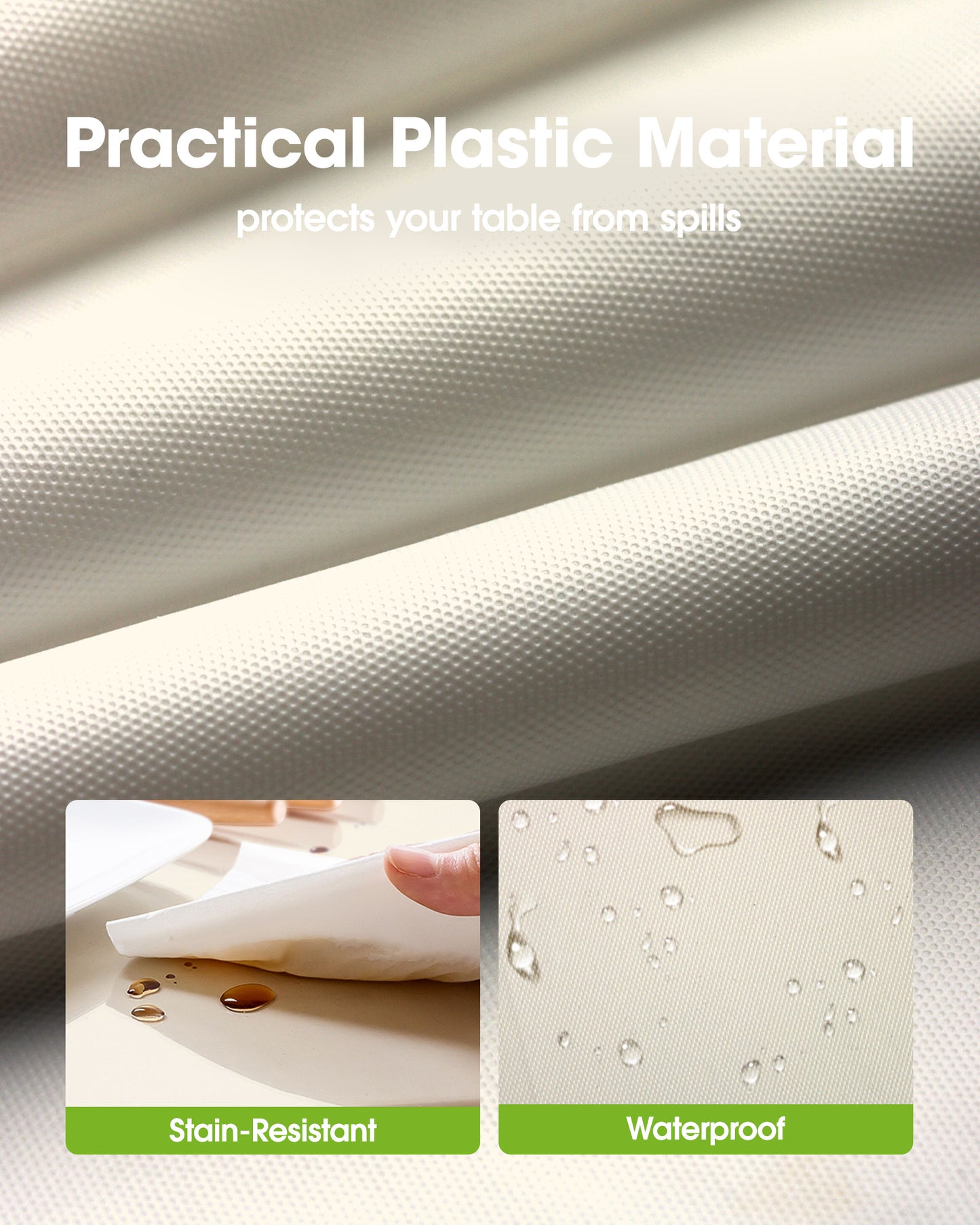 Pureegg Plastic Table Cloth Disposable 10 Pack, 84'' Round Table Cloths, Party, Picnic, Wedding, Decorative Tablecloths, Round, White Plastic Cover, Leakproof & Sturdy