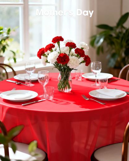 Pureegg Plastic Table Cloth Disposable 10 Pack, 84'' Round Table Cloths, Party, Picnic, Wedding, Decorative Tablecloths, Round, White Plastic Cover, Leakproof & Sturdy