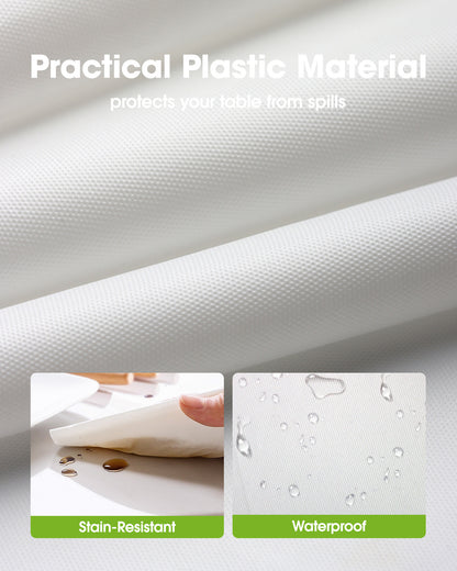 Pureegg Plastic Table Cloth Disposable 3 Pack, 54x108 Inch Rectangular Table Cloth, Leakproof Table Cover for Party, Picnic, US210-3