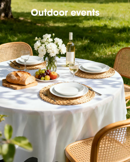 Pureegg Plastic Table Cloth Disposable 3 Pack, 54x108 Inch Rectangular Table Cloth, Leakproof Table Cover for Party, Picnic, US210-3