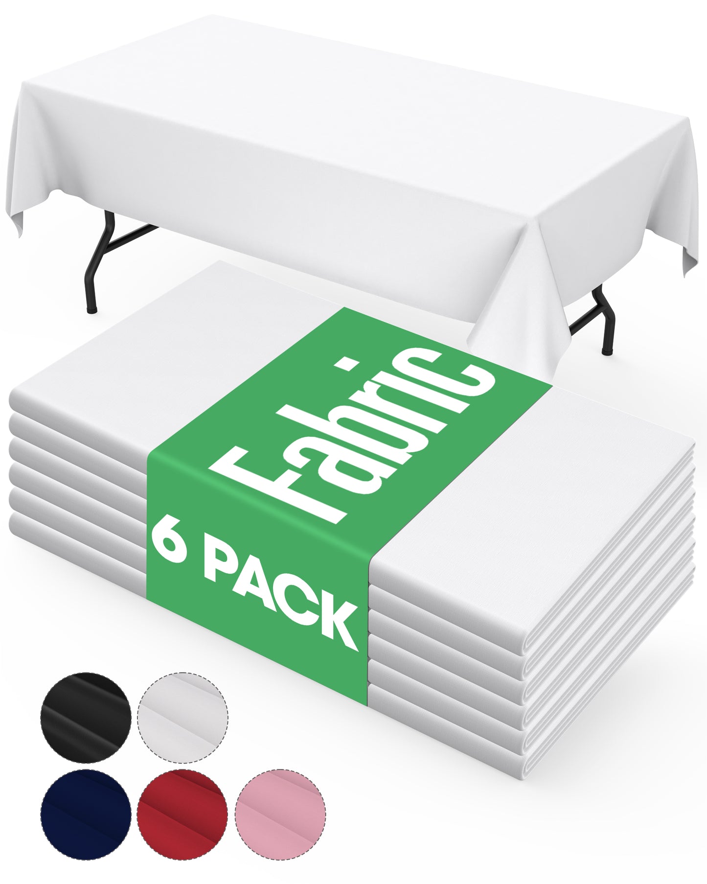Pureegg Table Cloth - Reusable Polyester Table Cloth for Rectangle Table, 60"x102" Washable Black Tablecloth, Decorative Fabric Table Cover for Dining, Wedding, Restaurant, Party, Black, 2 Pack