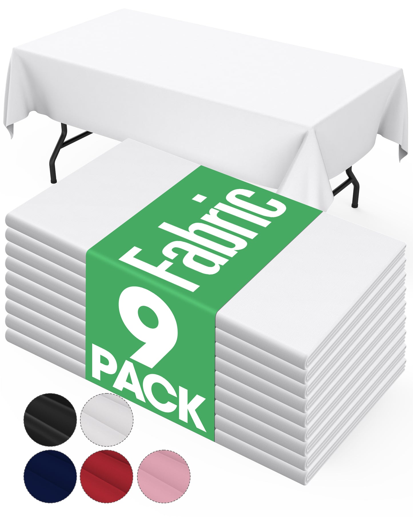 Pureegg Table Cloth - Reusable Polyester Table Cloth for Rectangle Table, 60"x102" Washable Black Tablecloth, Decorative Fabric Table Cover for Dining, Wedding, Restaurant, Party, Black, 2 Pack