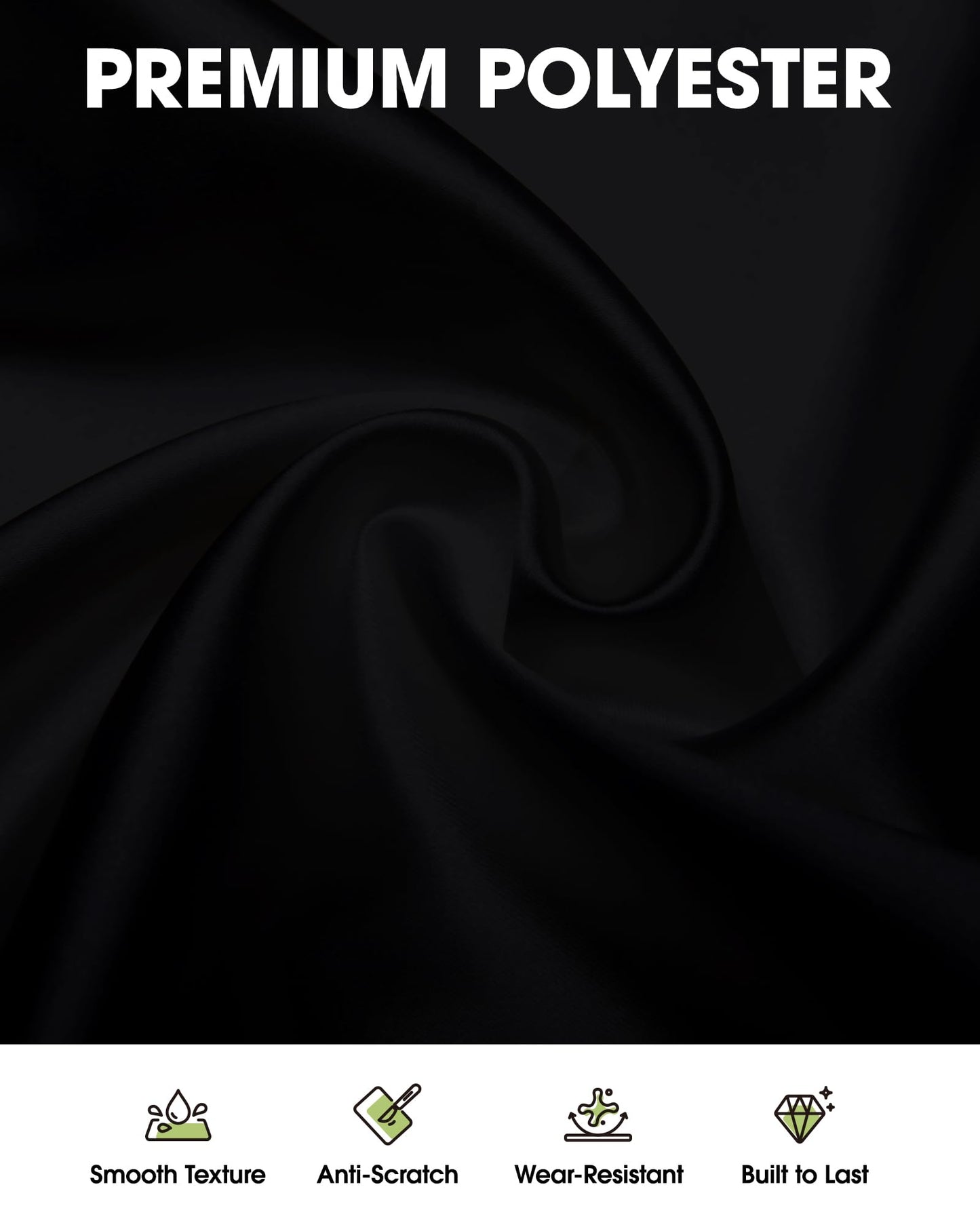 Pureegg Rectangle Table Cloth 60" x 102" – Durable Polyester Tablecloth Offers Reusable & Washable Protection, Ideal for Outdoor Party, Picnic, Wedding, Banquet and Birthday, 2 Pack, Black