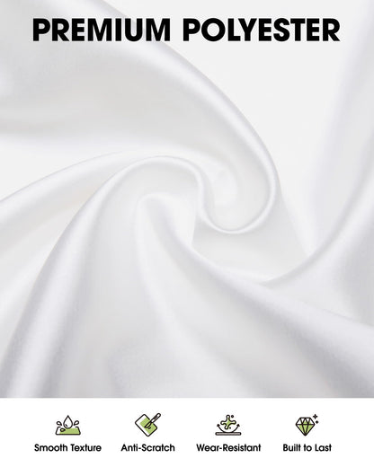 Pureegg Rectangle Table Cloth 60" x 102" – Durable Polyester Tablecloth Offers Reusable & Washable Protection, Ideal for Outdoor Party, Picnic, Wedding, Banquet and Birthday, 2 Pack, White