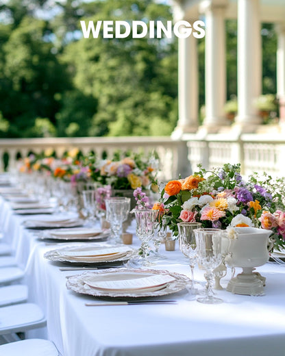 Pureegg Rectangle Table Cloth 60" x 102" – Durable Polyester Tablecloth Offers Reusable & Washable Protection, Ideal for Outdoor Party, Picnic, Wedding, Banquet and Birthday, 2 Pack, White