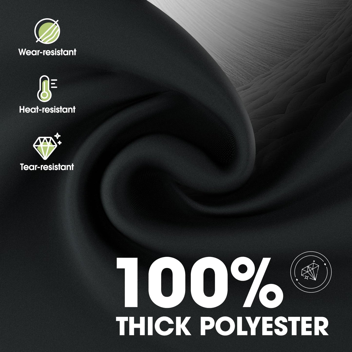 Pureegg Rectangle Table Cloth 60" x 84" – Durable Polyester Tablecloth Offers Reusable & Washable Protection, Ideal for Outdoor Party, Picnic, Wedding, Banquet and Birthday, 1 Pack, Black