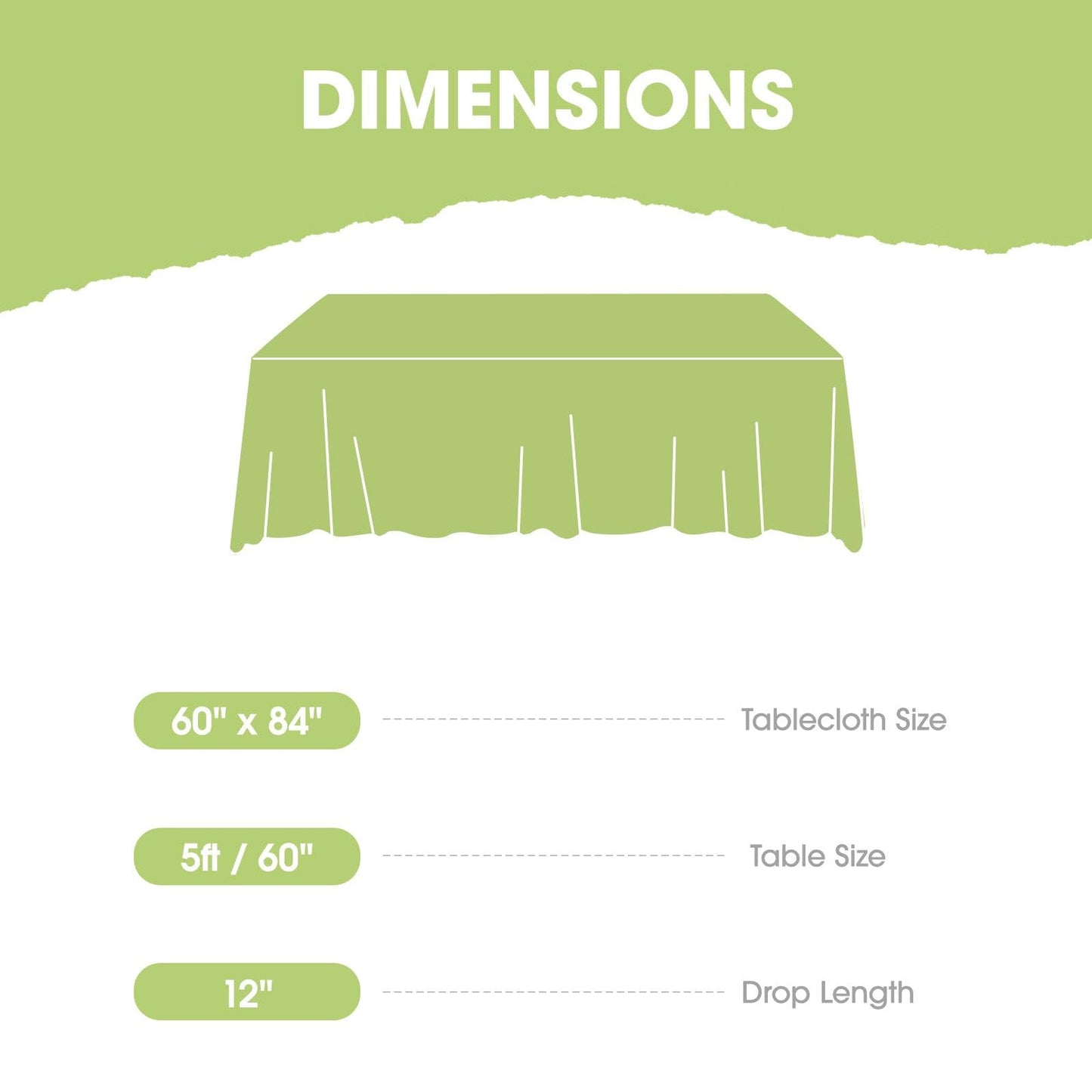 Pureegg Rectangle Table Cloth 60" x 84" – Durable Polyester Tablecloth Offers Reusable & Washable Protection, Ideal for Outdoor Party, Picnic, Wedding, Banquet and Birthday, 1 Pack, Black