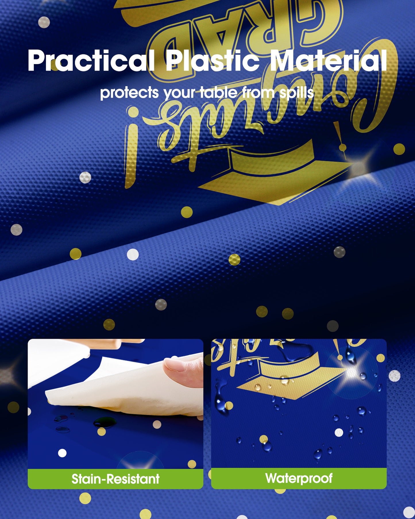 Pureegg Plastic Table Cloth Disposable 3 Pack, 54x108 Inch Rectangular Table Cloth, Leakproof Table Cover for Party, Picnic, US210-3