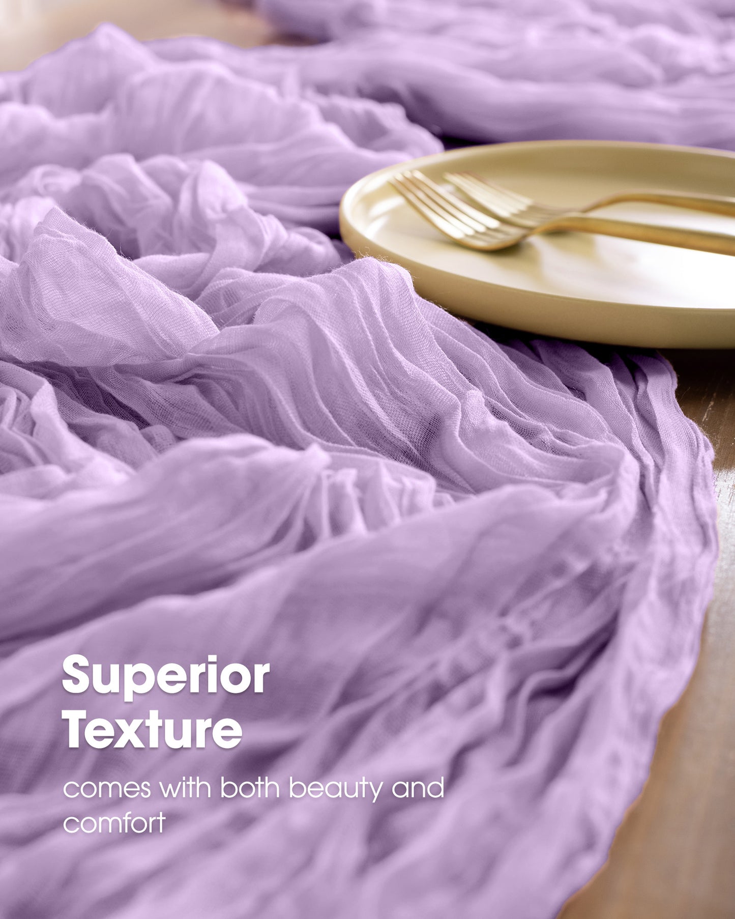 Pureegg 2-Pack Cheese Cloths Table Runner, 120'' Boho Table Cloth Decorations for Party, Baby Shower, Wedding and Farmhouse, Fabric Room Decor, Dusty Pink