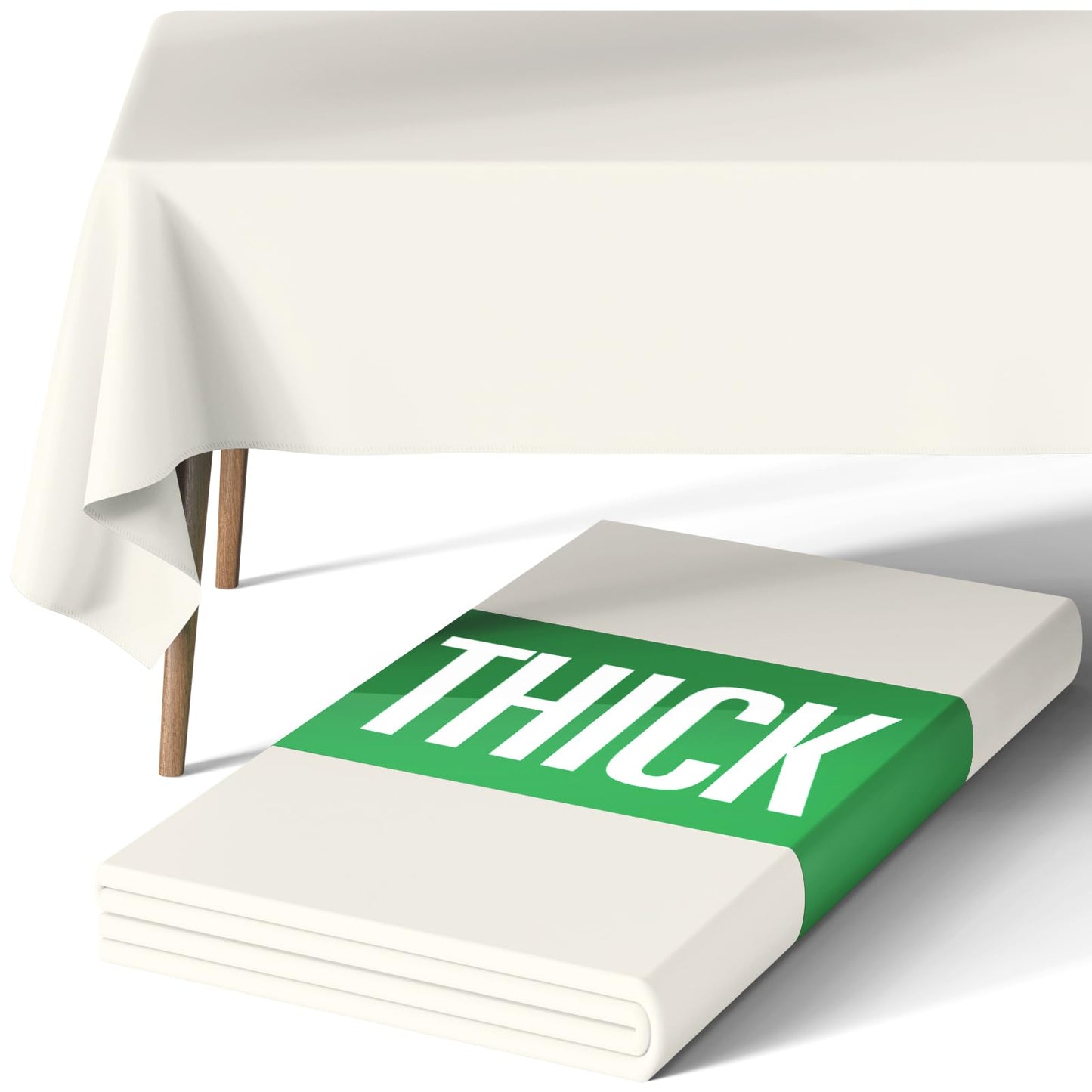 Pureegg Rectangle Table Cloth 60" x 84" – Durable Polyester Tablecloth Offers Reusable & Washable Protection, Ideal for Outdoor Party, Picnic, Wedding, Banquet and Birthday, 1 Pack, Black