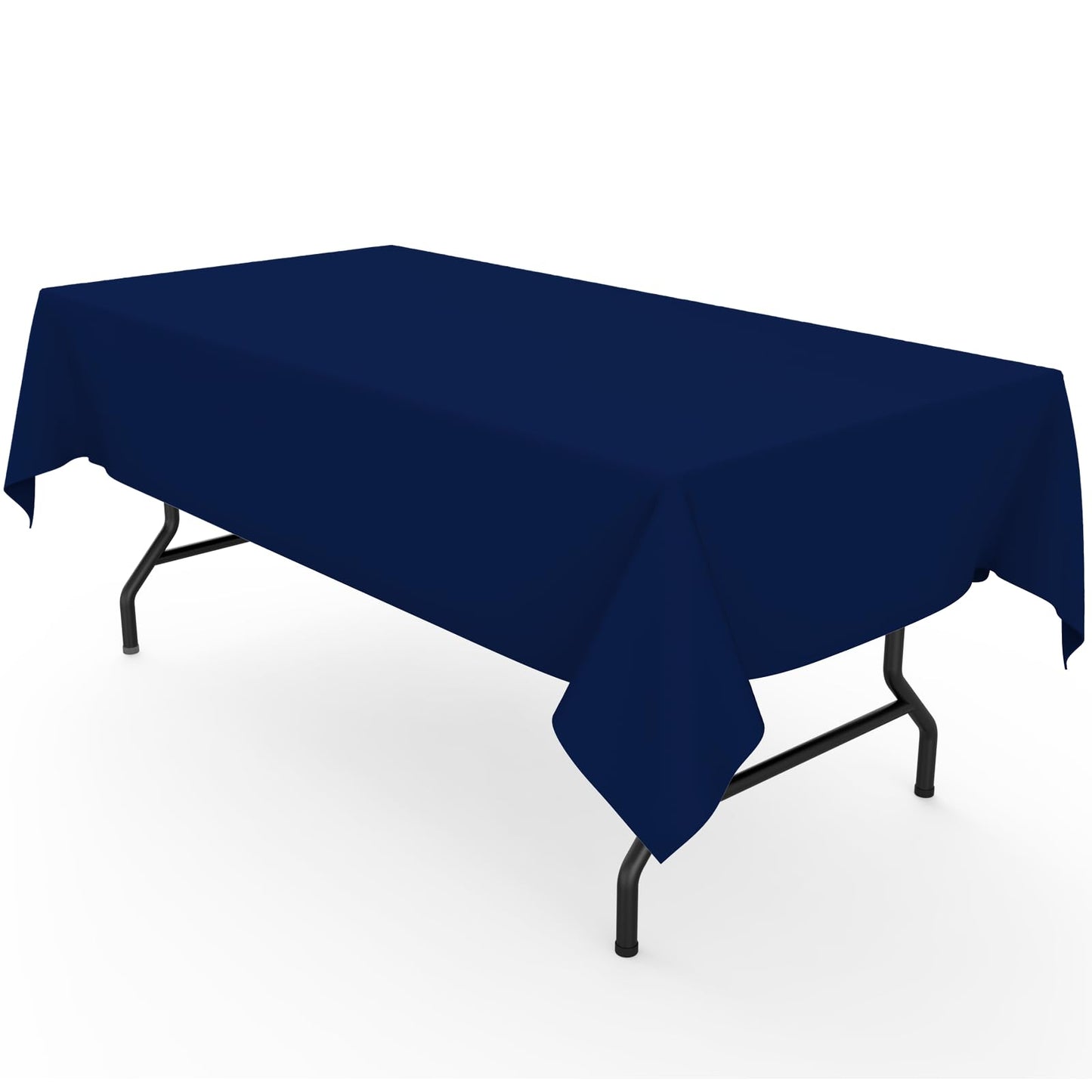 Pureegg Rectangle Table Cloth 60" x 102" – Durable Polyester Tablecloth Offers Reusable & Washable Protection, Ideal for Outdoor Party, Picnic, Wedding, Banquet and Birthday, 2 Pack, White