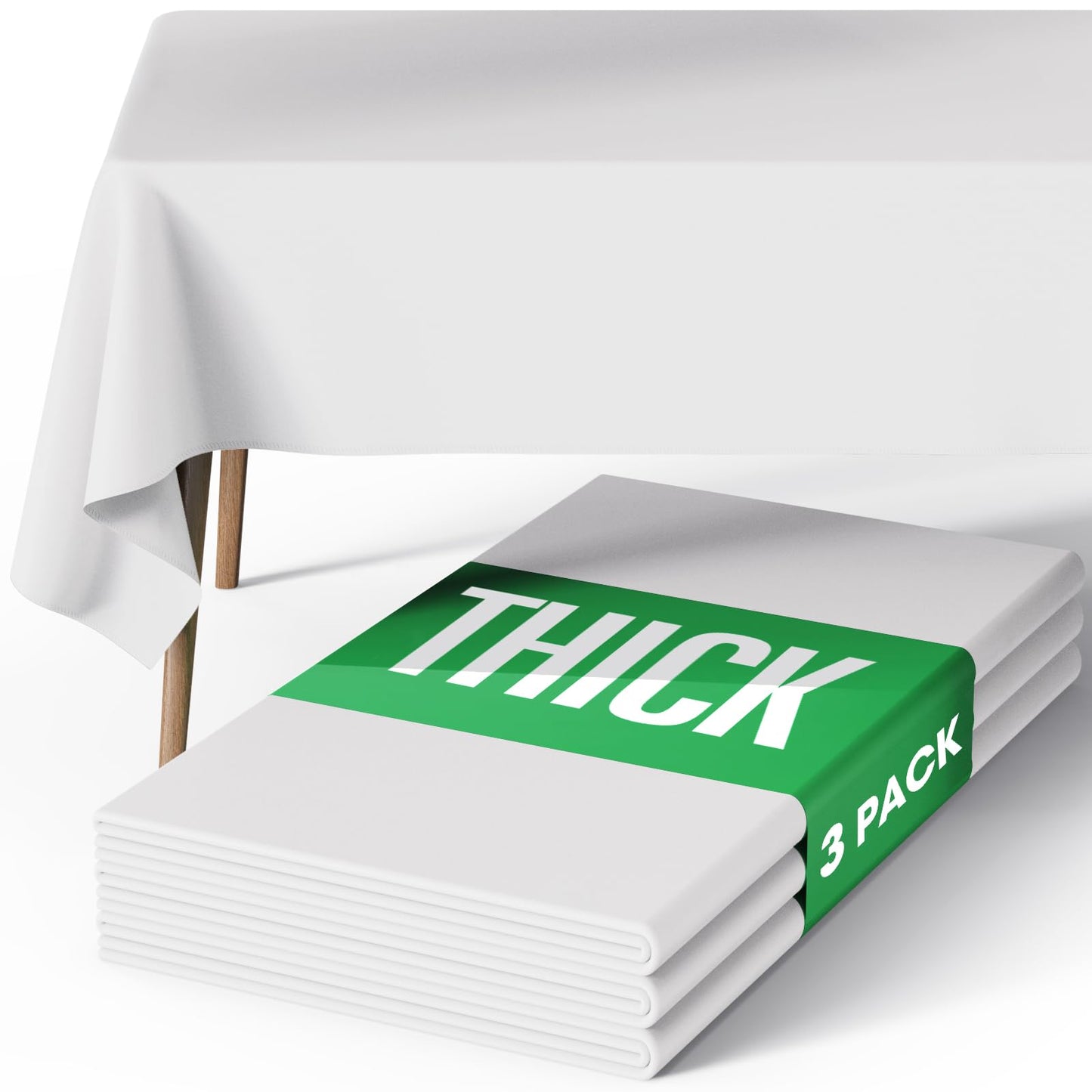 Pureegg Rectangle Table Cloth 60" x 84" – Durable Polyester Tablecloth Offers Reusable & Washable Protection, Ideal for Outdoor Party, Picnic, Wedding, Banquet and Birthday, 1 Pack, Black