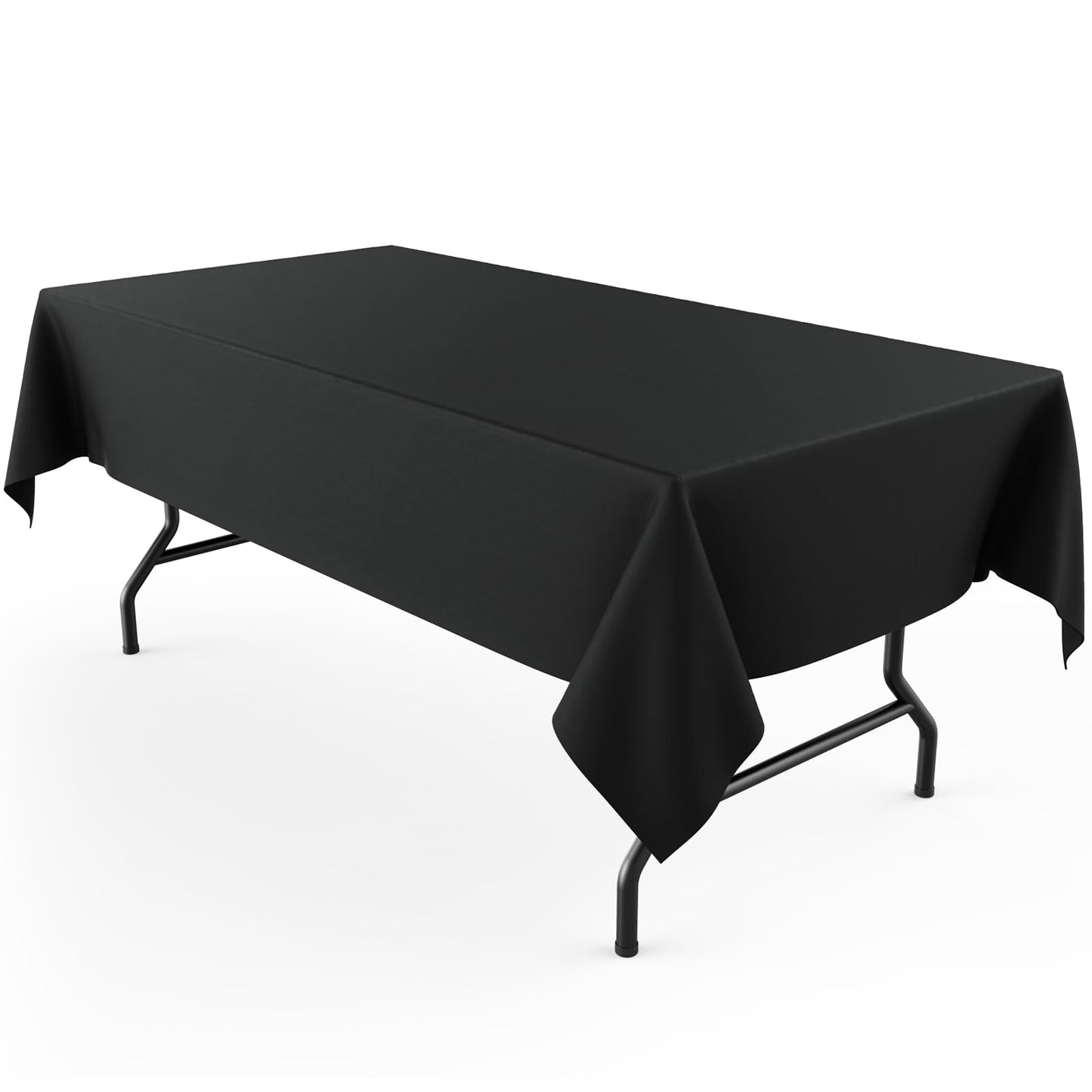 Pureegg Rectangle Table Cloth 60" x 102" – Durable Polyester Tablecloth Offers Reusable & Washable Protection, Ideal for Outdoor Party, Picnic, Wedding, Banquet and Birthday, 2 Pack, White
