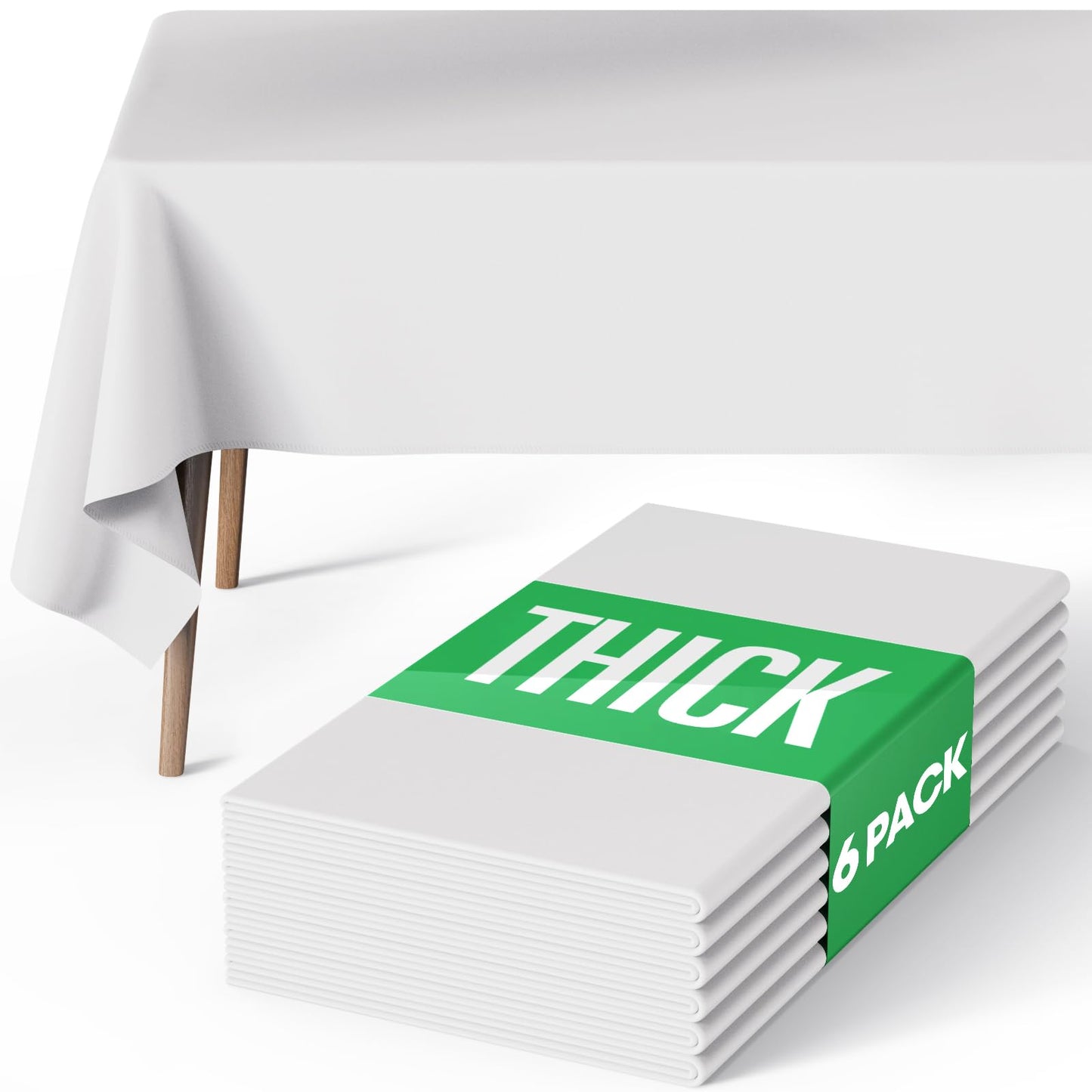 Pureegg Rectangle Table Cloth 60" x 84" – Durable Polyester Tablecloth Offers Reusable & Washable Protection, Ideal for Outdoor Party, Picnic, Wedding, Banquet and Birthday, 1 Pack, Black