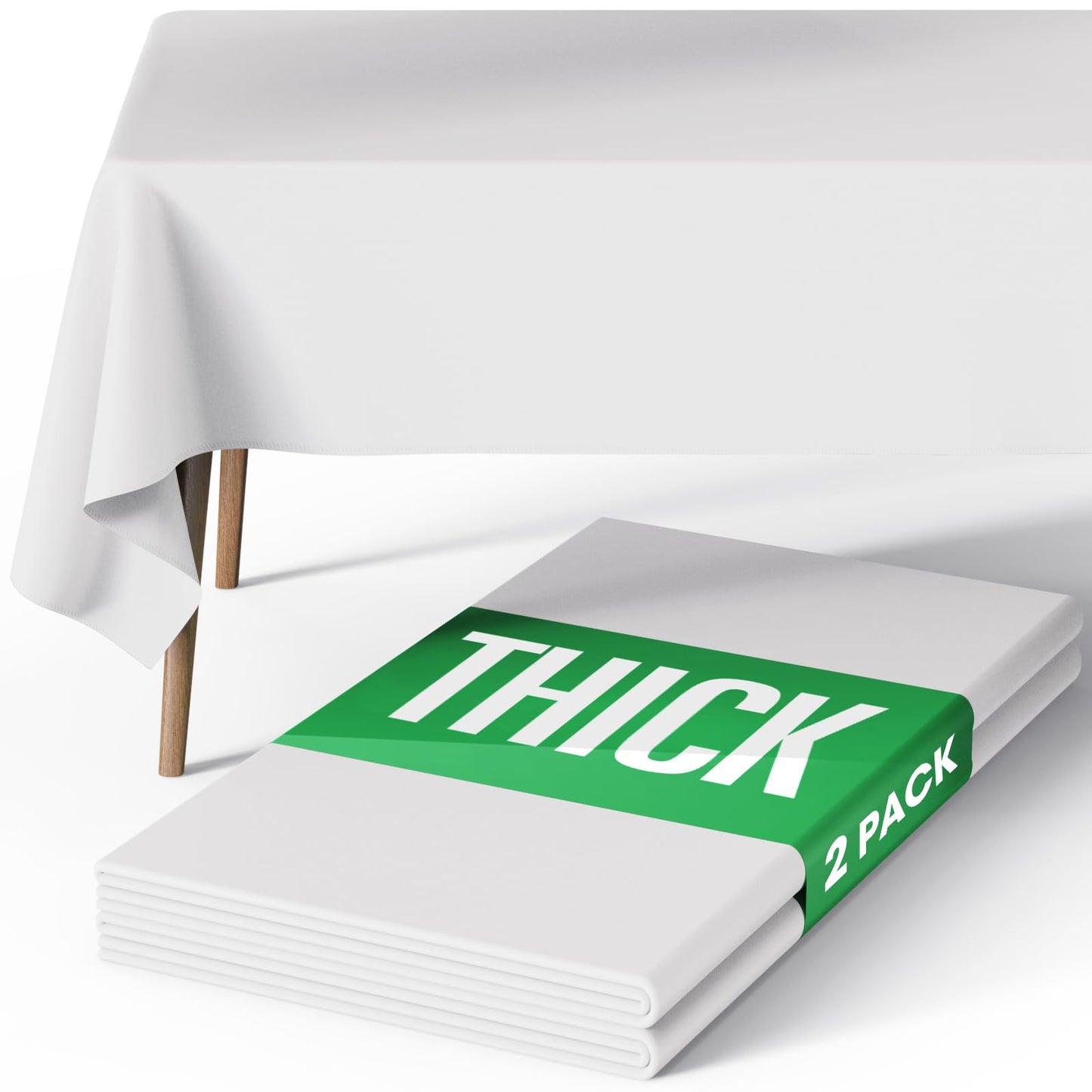 Pureegg Rectangle Table Cloth 60" x 84" – Durable Polyester Tablecloth Offers Reusable & Washable Protection, Ideal for Outdoor Party, Picnic, Wedding, Banquet and Birthday, 1 Pack, Black