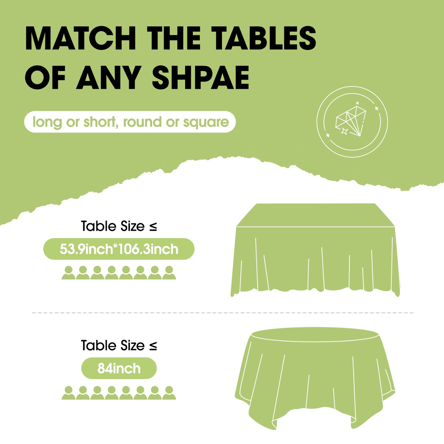 Pureegg Plastic Table Cloth Disposable - 10 Pack, Disposable Table Cloths for Parties, Decorative Tablecloths for Rectangle Tables, 54''x108'' White Plastic Tablecloth, Leakproof & Sturdy