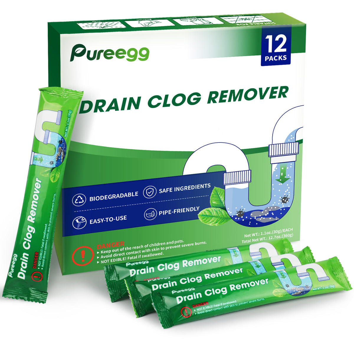 Plumb Away-Drain Clog Remover-Starter Kit